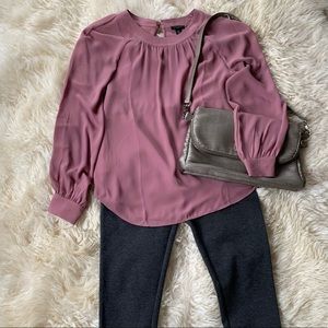 LOFT Leggings With Ankle Zipper in Grey - Size S